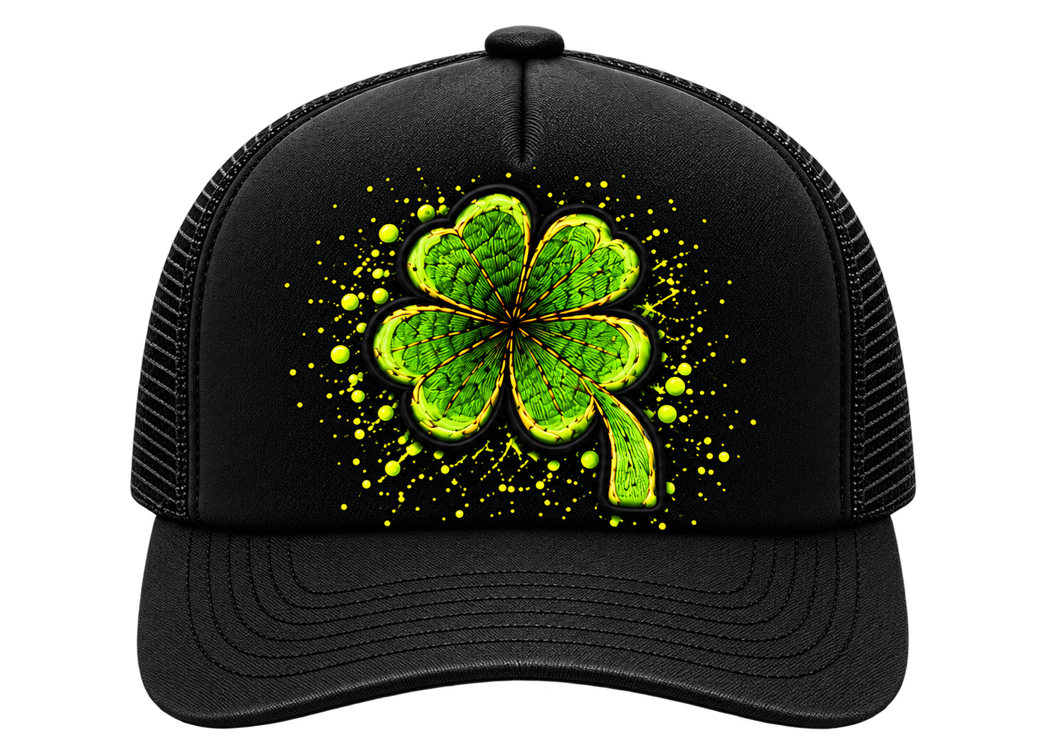 Black Lucky Music Group shamrock trucker hat